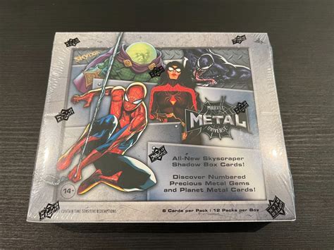 2022 marvel metal hobby box|metal universe spider man box.